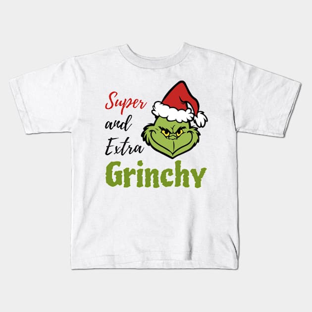 Extra grinchy today Kids T-Shirt by Bravery